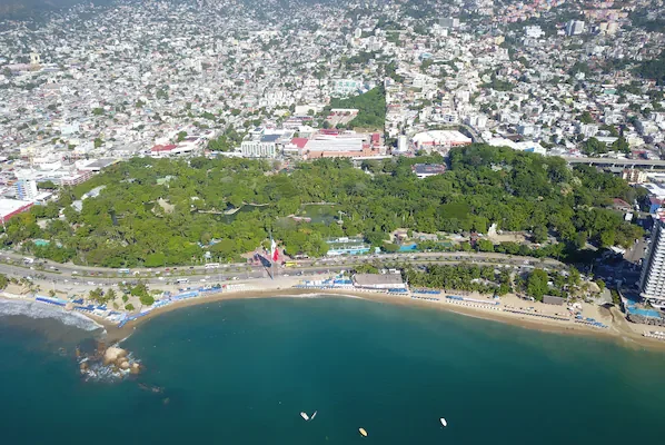 Papagayo Beach near Dreams Acapulco Resort & Spa with scenic bay views and calm Pacific waters